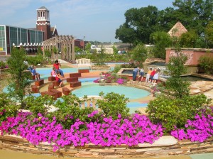 Cecil Traylor Wilson Gardens provide a great place to relax just off the downtown square.