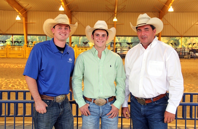 photo of Shaun Smith, TyDaniel Haller and Coach Rusty Hayes