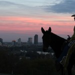 Sunset over the Little Rock skyline