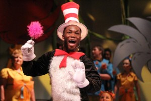 Christian Williams lights up the stage of Seussical the Musical as the character Cat in the Hat. Williams is a junior theatre major from Hope, Ark.